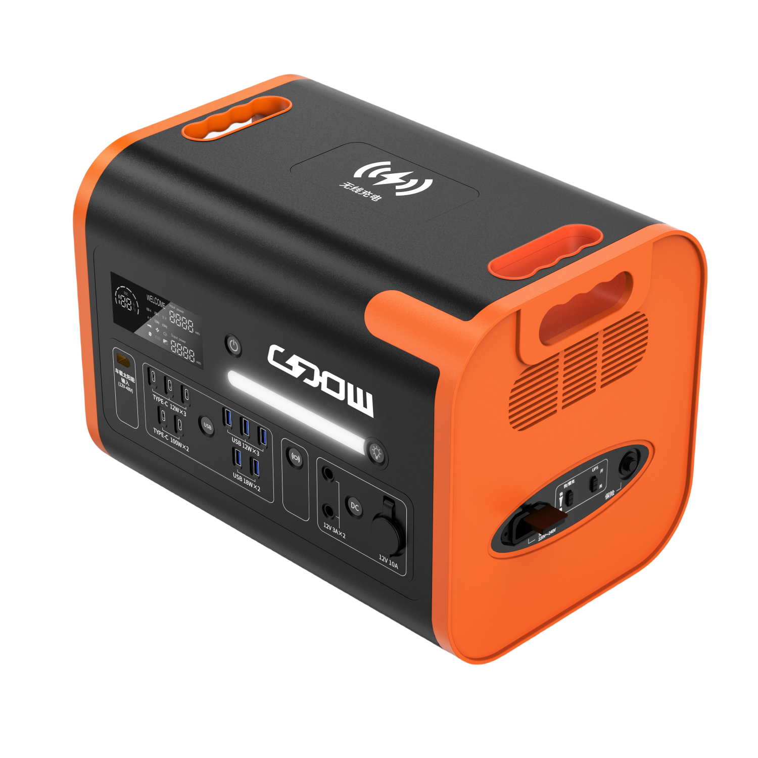 家庭用およびキャンプ用ポータブルモバイル電源 2200W (2048Wh) 太陽光発電非常用発電所