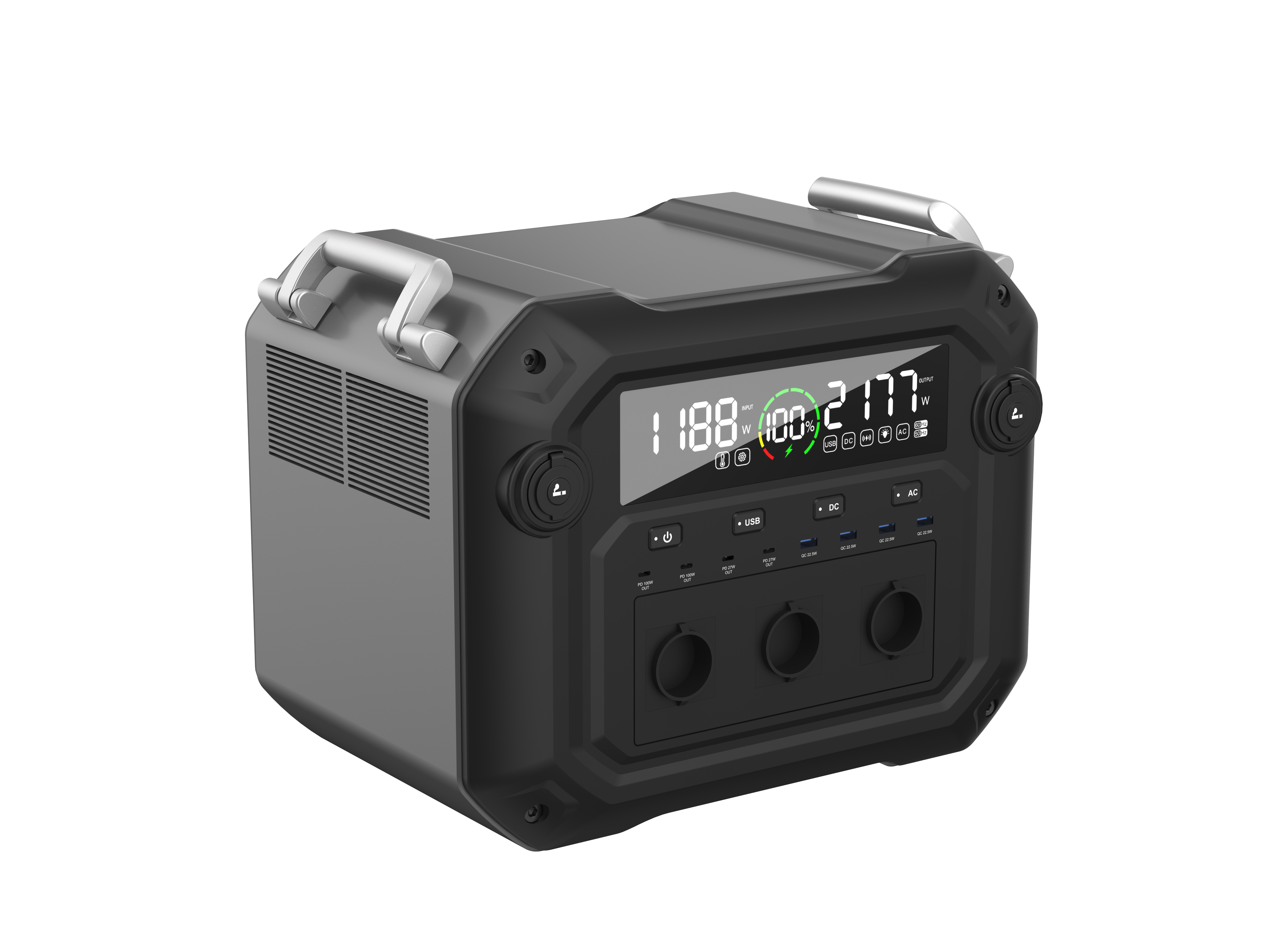 複数の充電モード 3600W LiFePO4 ファミリー屋外キャンプポータブル充電ステーション