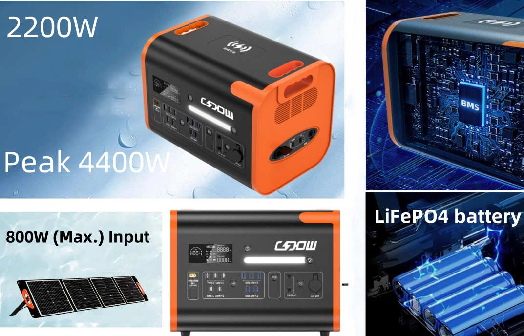 メーカー良い価格屋外使用 Lifepo4 バッテリーヨーロッパエネルギー貯蔵発電機ソーラー 2400 ワット 3kw ポータブル発電所