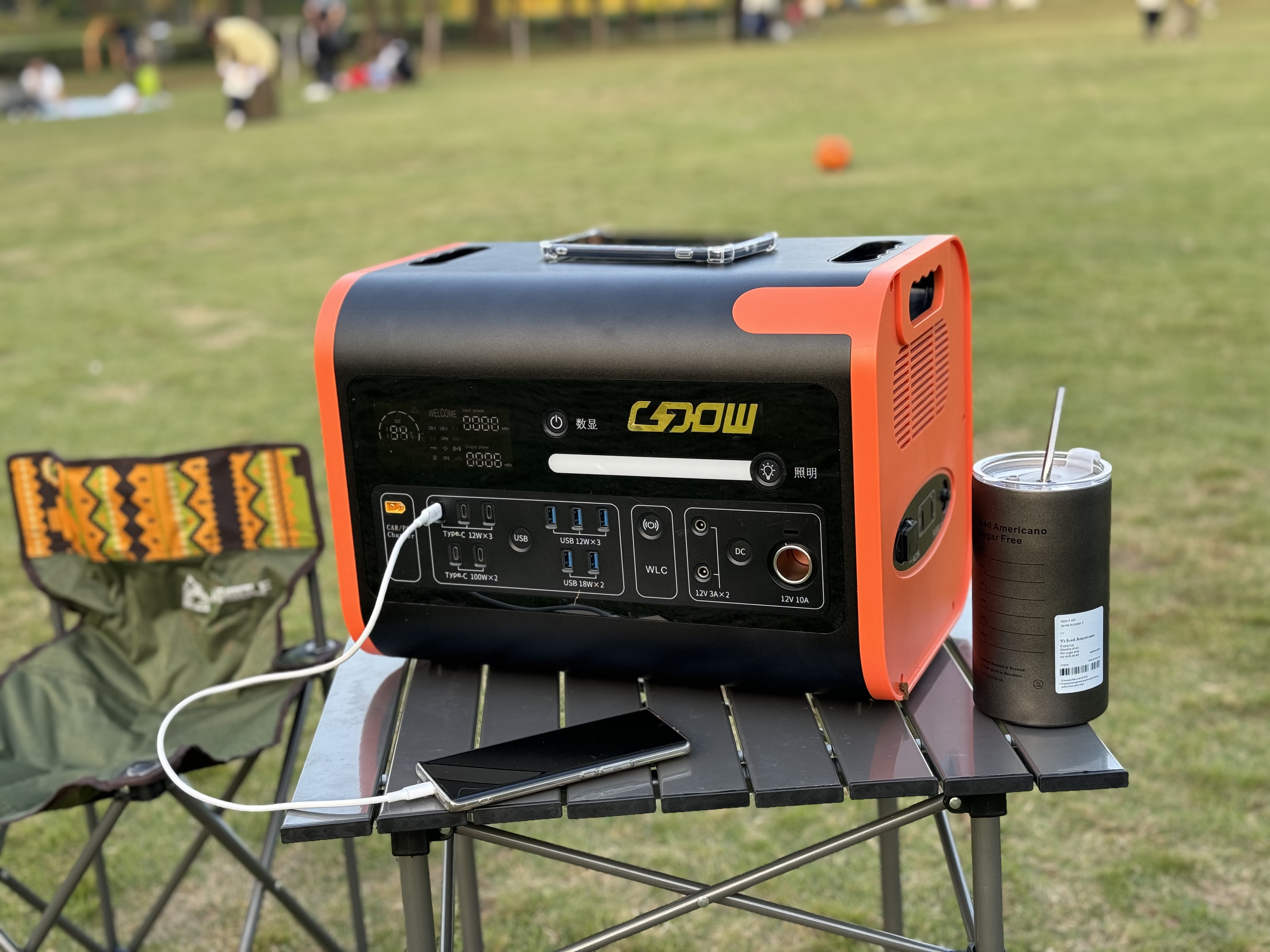 2200W旅行ポータブルリチウムエネルギー貯蔵電源ポータブル発電所