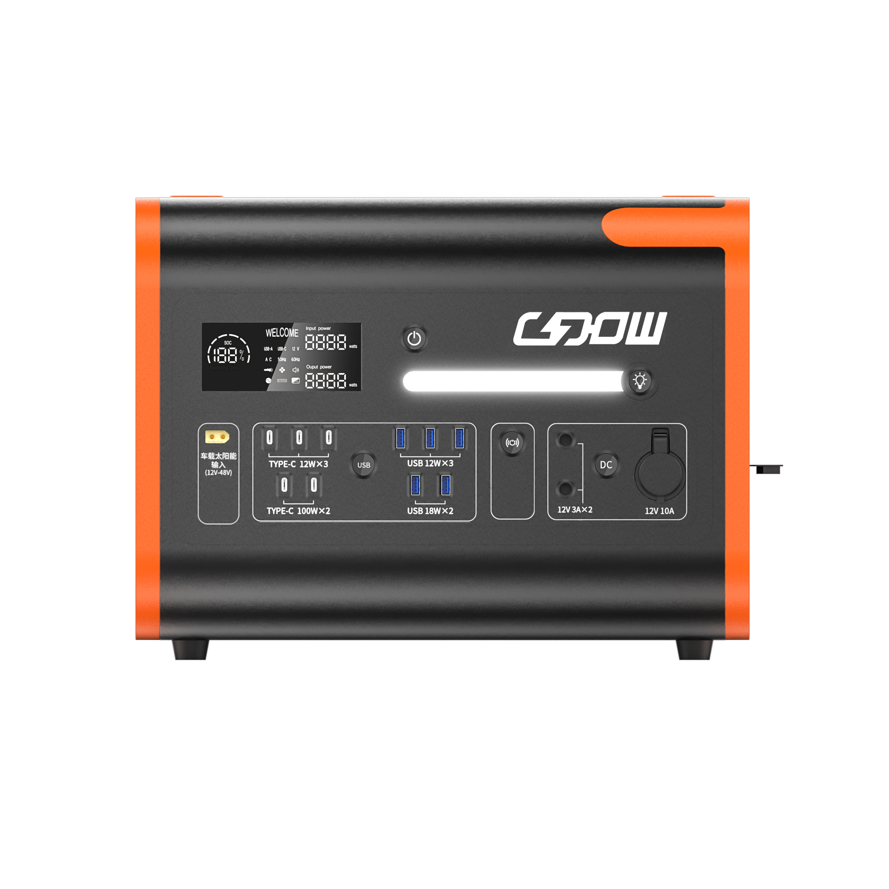 家庭用およびキャンプ用ポータブルモバイル電源 2200W (2048Wh) 太陽光発電非常用発電所