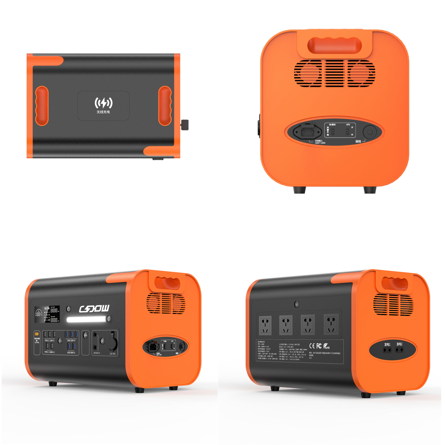 2200W アウトドアキャンプ/RV ソーラーポータブル発電所